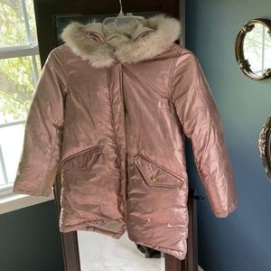 J Crew girls metallic parka size 8